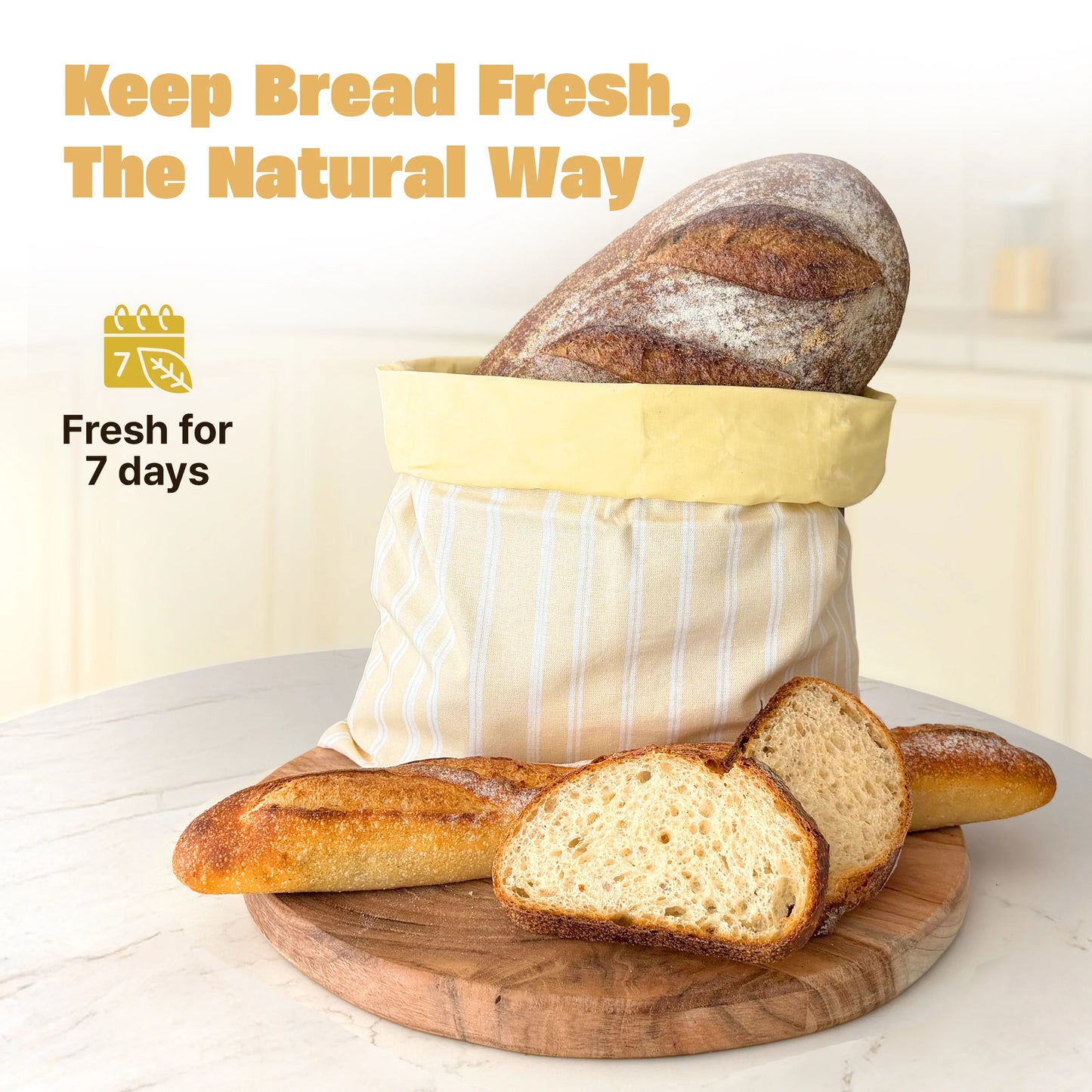 Seven Beeswax Bread Bag