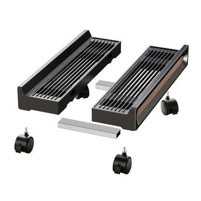 Adjustable PC Tower Stand w/ Wheels, Ventilated, Lockable Casters, 100LB Capacity