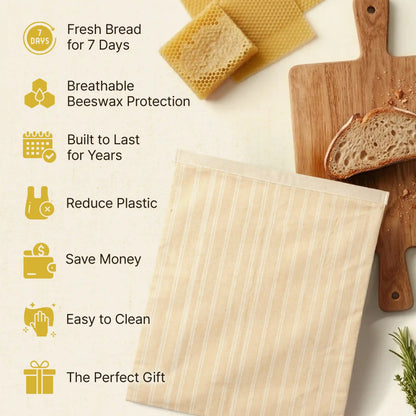 Seven Beeswax Bread Bag