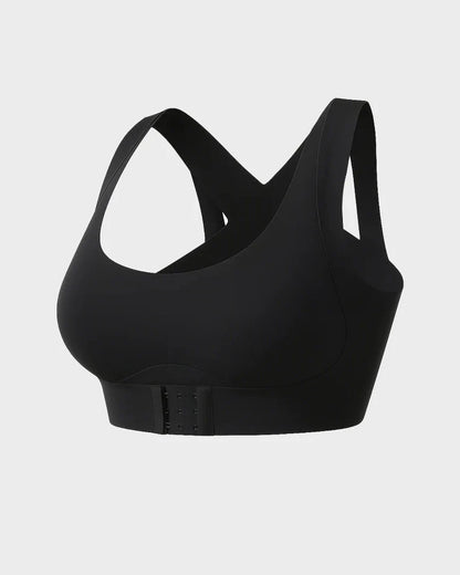 Front Closure Cross-Back Wireless Posture Bra